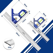 WORKPRO Kombinationswinkel 150mm & 300mm  mit...