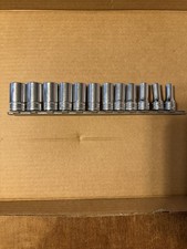 Snap-on Fsms 12 Pc 8mm-19mm Metric 38 Drive Semi Deep Socket Set
