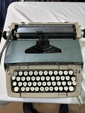 Smith Corona Galaxie Deluxe Portable Typewriter, With Case Part Or Repair thumbnail