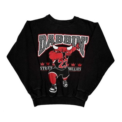 Street Bullies Chicago Bulls Grafik Sweatshirt - Small schwarz Baumwolle