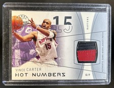 2003 Fleer Flair Final Vince Carter Hot Numbers Patches Platinum #/33