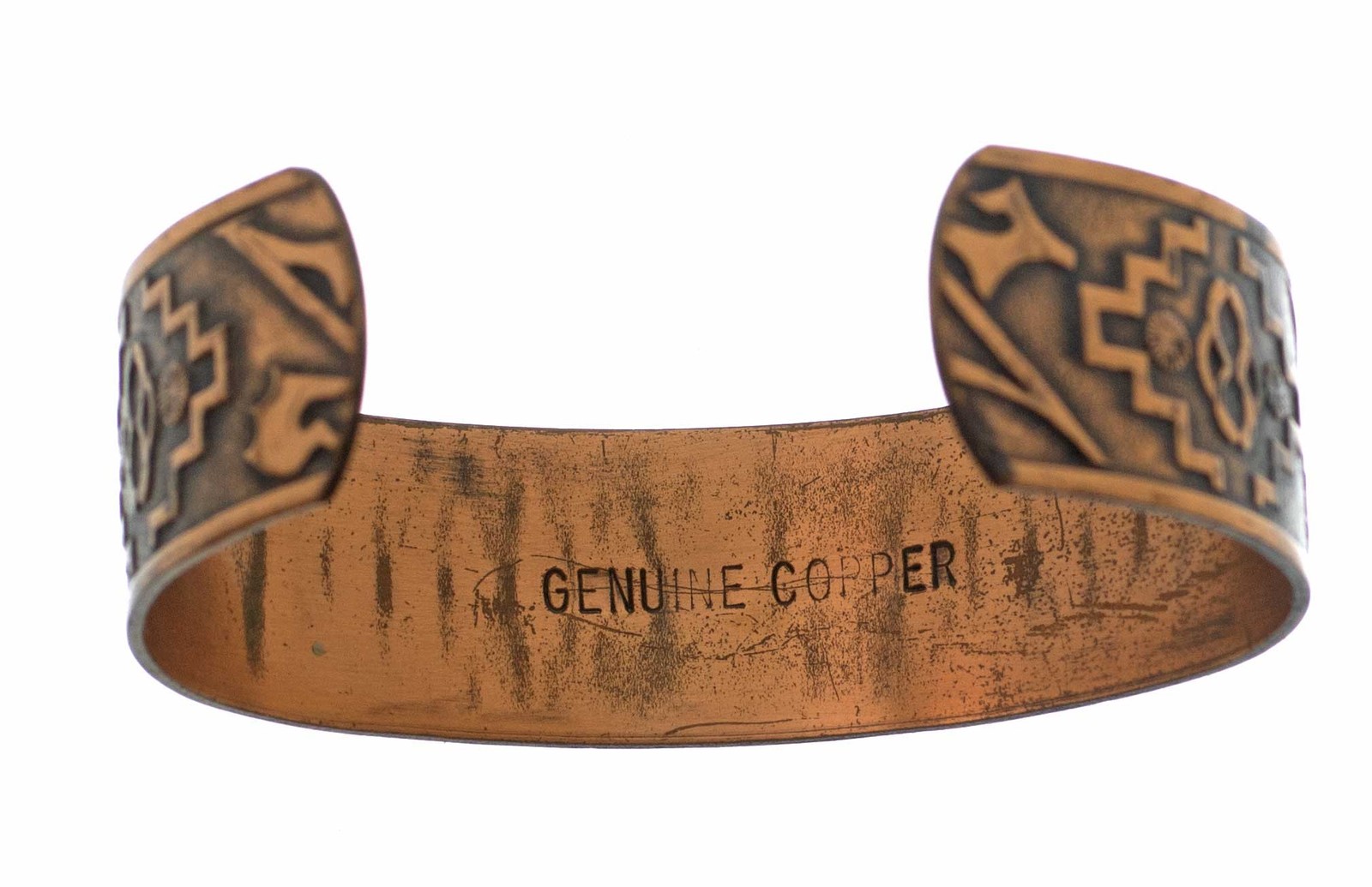 Vintage Solid Copper Cuff Bracelet Southwestern N… - image 4