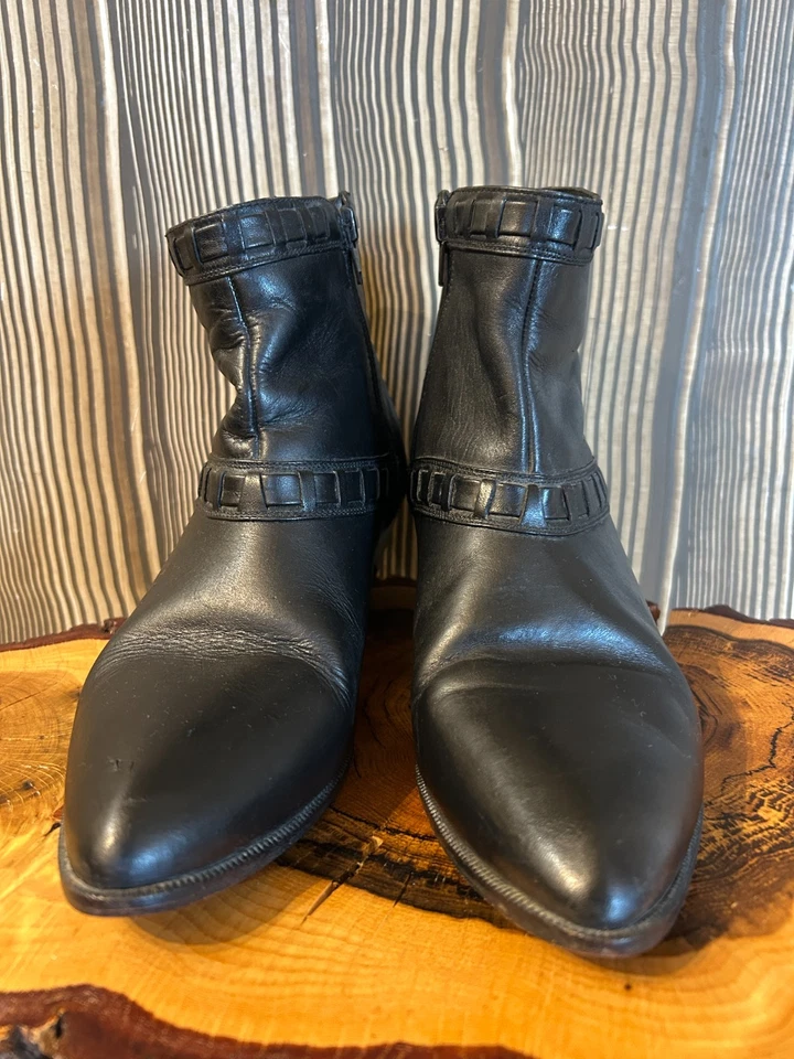 Vintage Women's Wild Pair Brazillian Cowboy Boot Black Heel Plate Western Sz 9D - Image 4 of 4