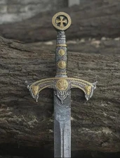 Medieval Longsword, Handmade Carbon Steel Sword, Knight Crusader Sword