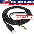 IPhone 7 8 X XR 11 12 13 Pro Max 8 Pin to 3.5mm AUX Audio Car Adapter Cord Lot