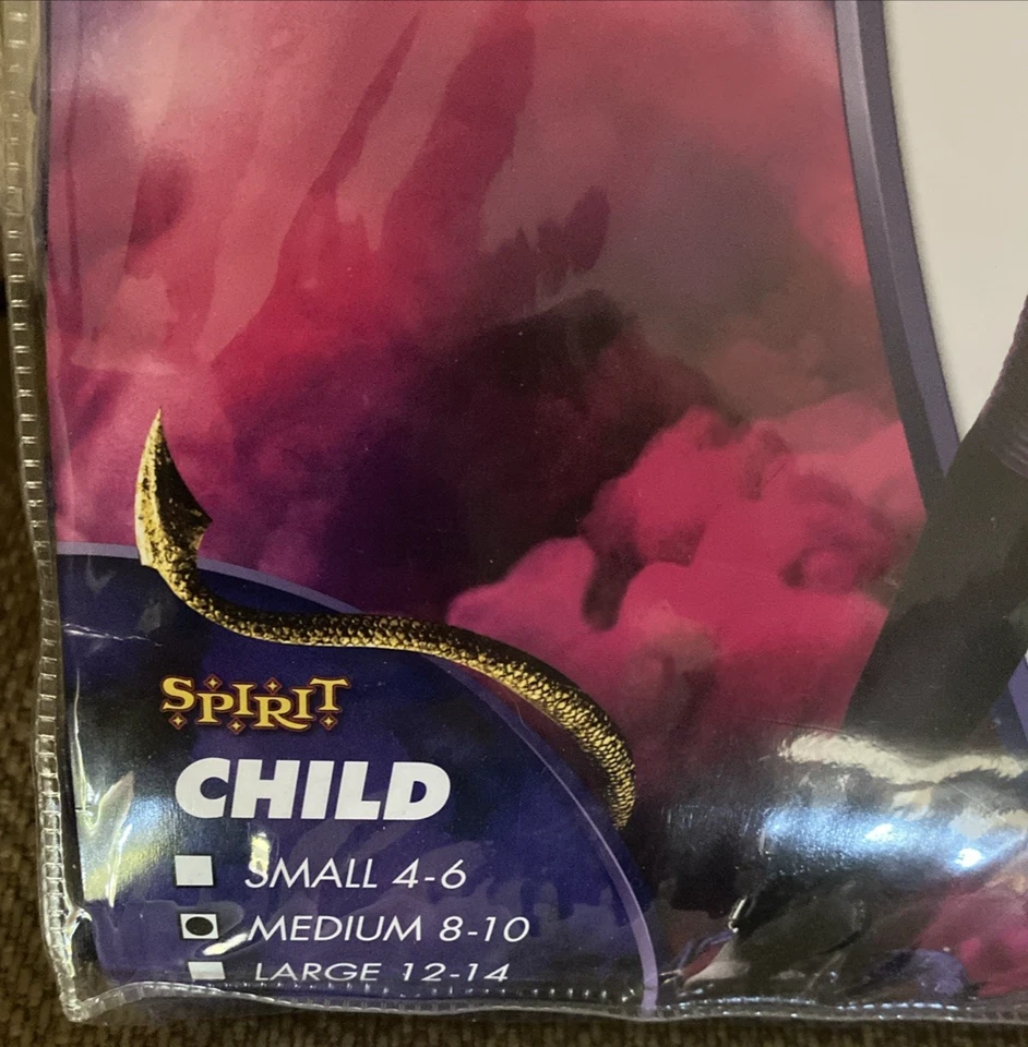 Disney Descendientes 3 MAL Disfraz Mediano 7-8 NUEVO Conjunto y Guantes Sin Peluca Halloween Foto 3 de 4