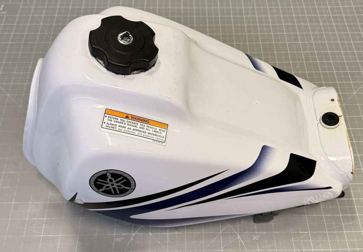 tw200タンク Yamaha TW200 OEM Gas Fuel Tank White Blue Needs Repair 5RS-Y2410
