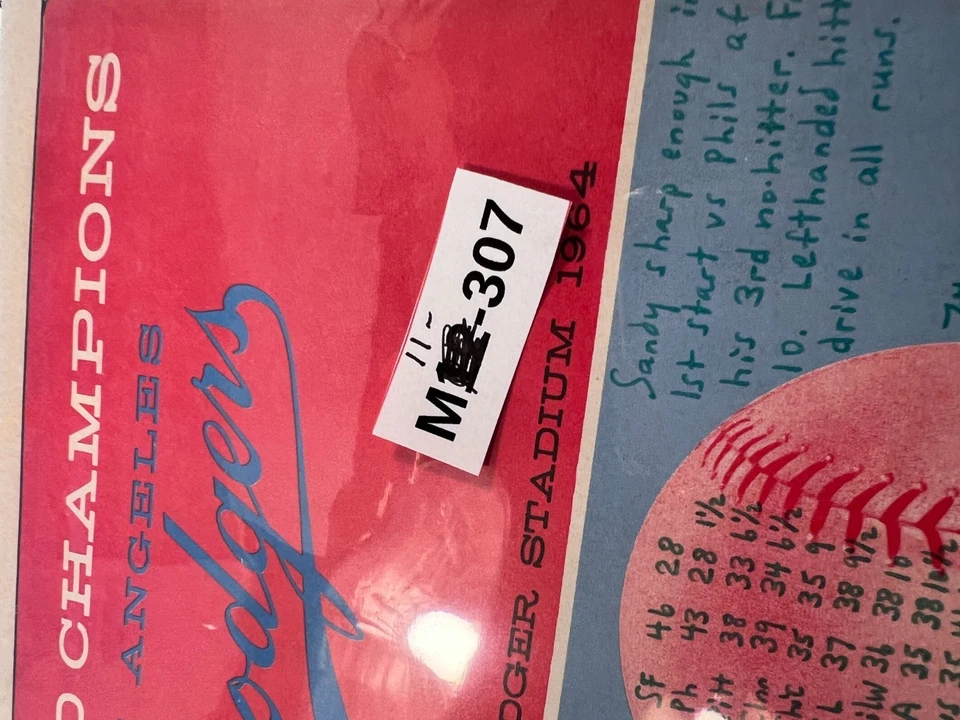 1 July 1964 Los Angeles Dodgers Program v Phillies Sandy Koufax Win #104 - Image 2 of 4