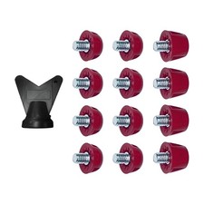 12x Replacement Spikes dark red