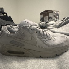 Nike Air Max 90 Triple Grey Men's Low Top Lace Up Mesh Sneakers CN8490-001