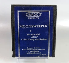 Atari 2600: MOONSWEEPER - Authentic Blue Label Cartridge - Tested & Working