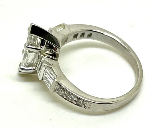 1+ CTW NATURAL MARQUISE BRILLIANT PLATINUM RING STUNNING SETTING E COLOR GIA! - Picture 5 of 8