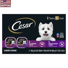 Gourmet Wet Dog Food Filet Mignon Grilled Chicken Pate Easy Peel Trays 3.5oz New