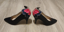 Vintage Maud Frizon Black Suede Pumps 37/US 7