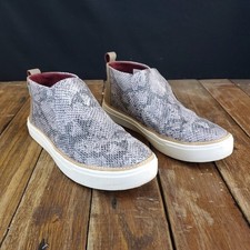 TOMS Paxton Sneaker Snake Skin Print Suede Womens Size W6.5 US
