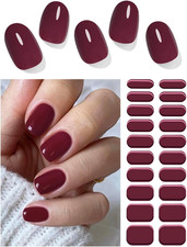 Unghie Gel Adesive UV | Red Cherry Smalto Adesivo Gel UV | 20 PCS Pellicola per 
