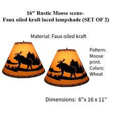 PARALUME 16" RUSTICO ALCE SCENOGRAFICO FINTO OLIATO KRAFT ALLACCIATO (SET DI 2)