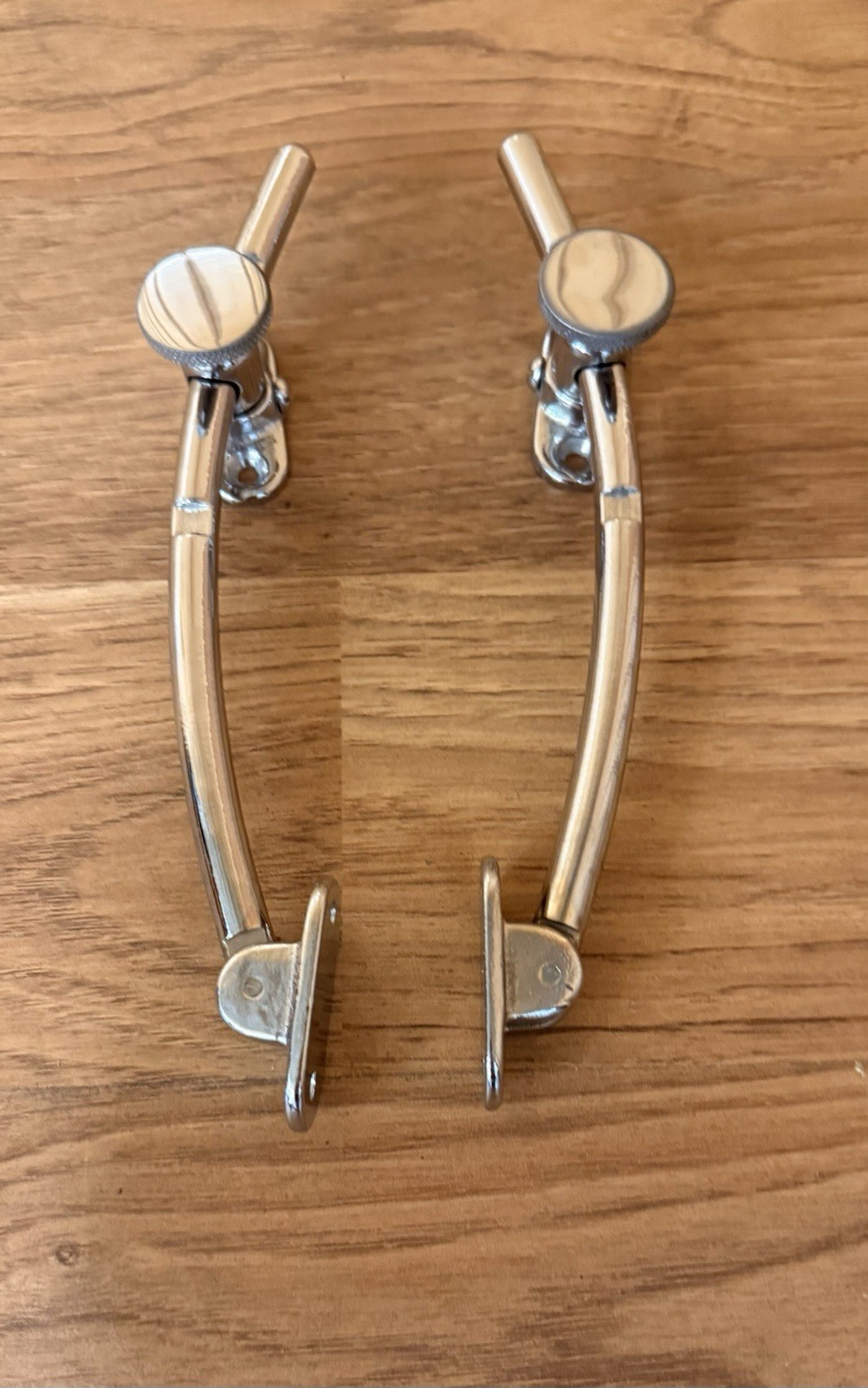 Vintage Boat Windshield Brackets Lot of 2 NOS Nice Chrome! 8” NEW OLD STOCK