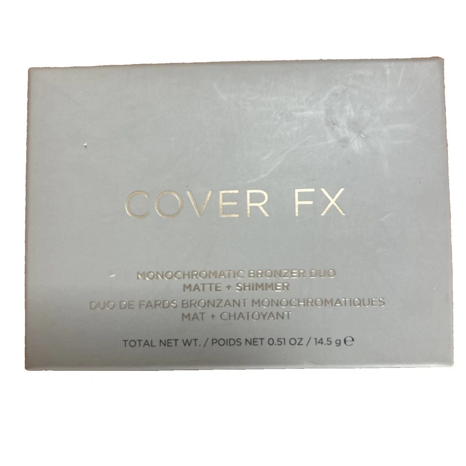 COVER FX MONOCHROMATIC BRONZER DUO MATTE & SHIMMER SUNKISSED BRONZE  0.51 OZ NEW - Image 4 of 4