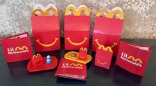 Lot of 3 LIL HAPPY MEAL McDonald s 2025 HAPPY MEAL TOYS Hamburger Milk Box