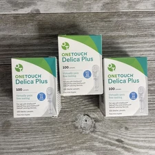 OneTouch Delica Plus Lancets 100ct Extra Fine 33 Gauge  *Lot of 3*-300Total READ
