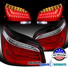 Fits 2004-2007 Bmw E60 5-series 525i 530i 4dr Red Tail Brake Lights W Led Bar Fits 2004-2007 Bmw E60 5-series 525i 530i 4dr Red Tail Brake Lights W Led Bar