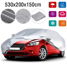 Xxxl Silver Gray Universal Car Cover Waterproof All Weather Protector Outdoor
