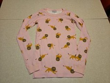Hanna Andersson Girls Pajama Top 140 CM Size 10 US Pink Lions Organic Cotton
