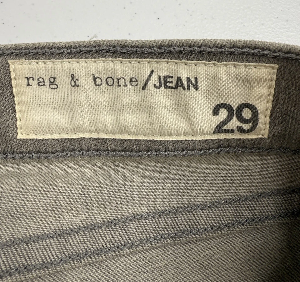 Rag & Bone The Dre Boyfriend Skinny Jean Aged Grey Stretch Denim Womens 32x30 - Image 4 of 4