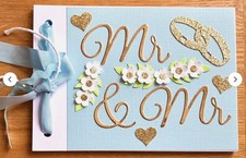 1 Handmade A6 Mini Scrapbook Mr & Mr Wedding Memory Book Keepsake SALE