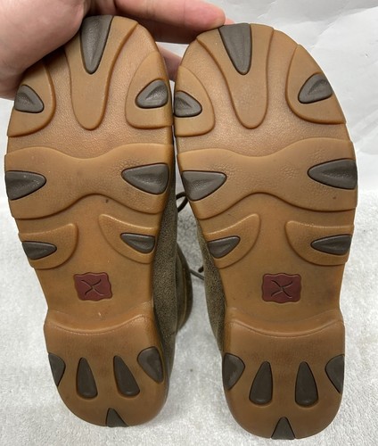 Twisted X Herren Größe 8,5 Chukka Fahren Mokassin Braun Leder Schuhe - Bild 6 von 8