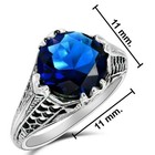 4CT Heat Treated Kyanite 925 Sterling Silver Art Nouveau Ring Sz 9 XA3-3 — photo 3