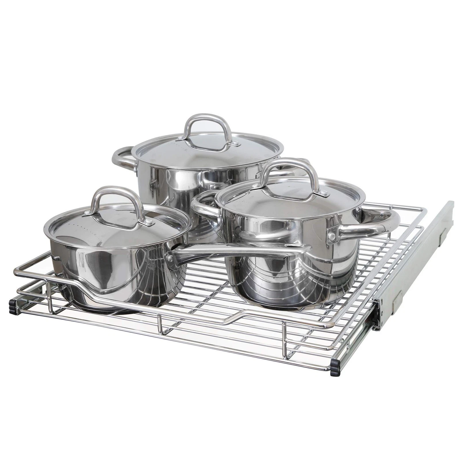 Smart Design Pull-Out Cabinet Organizer Single Level Chrome, Large 8435290
Opens in a new window or