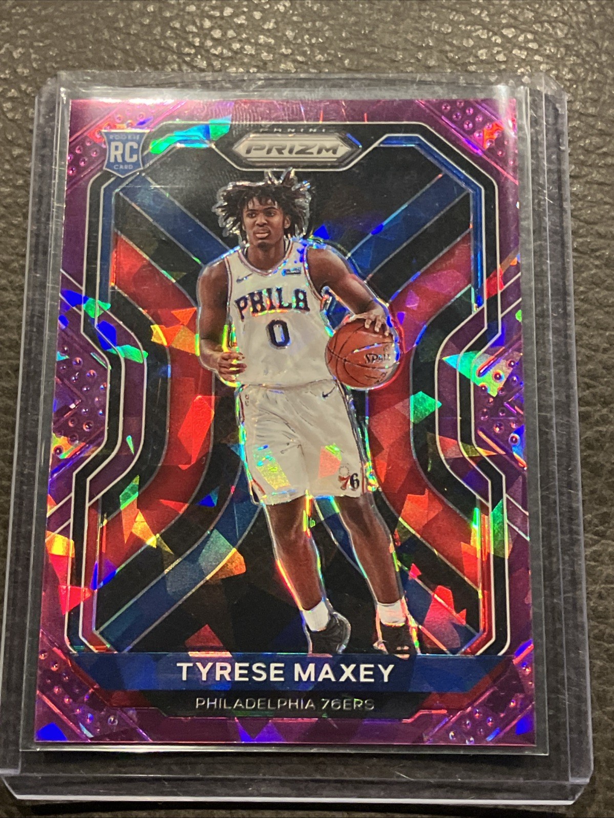 2020-21 Panini Prizm Tyrese Maxey #256 Purple Ice Prizm /175 (RC)!