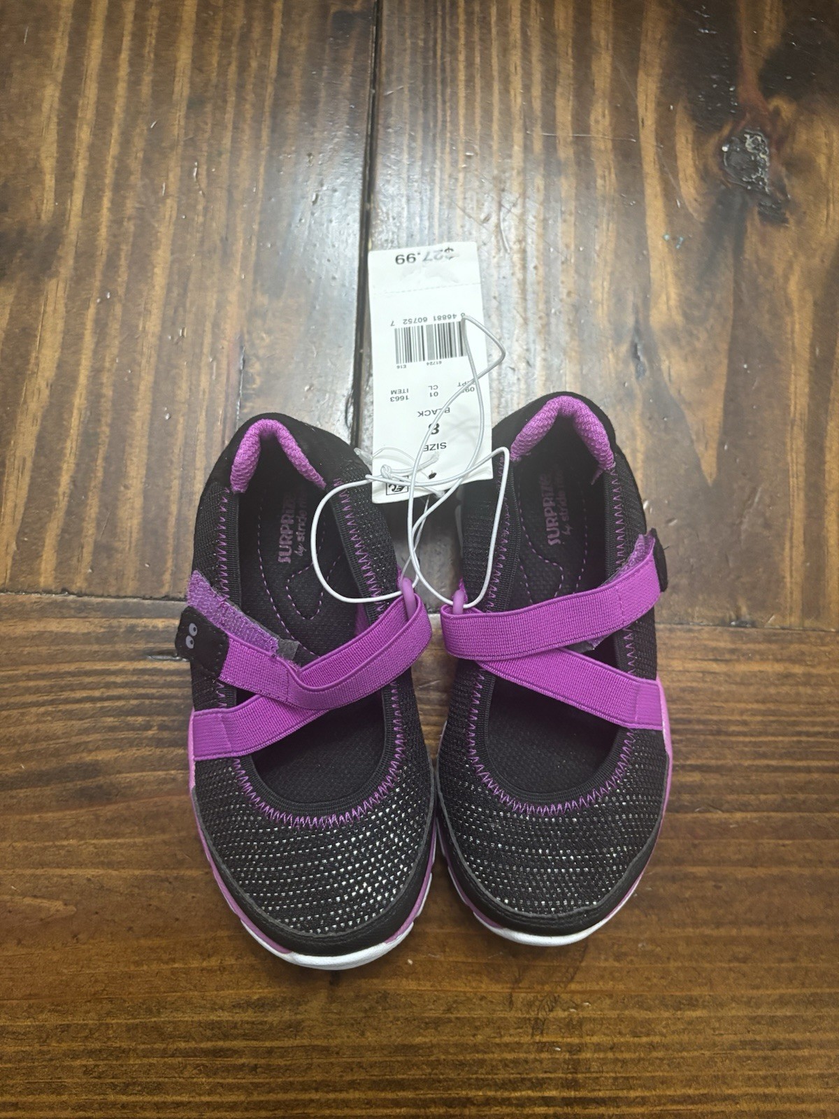 With Purple Elastic Straps And Black Mesh