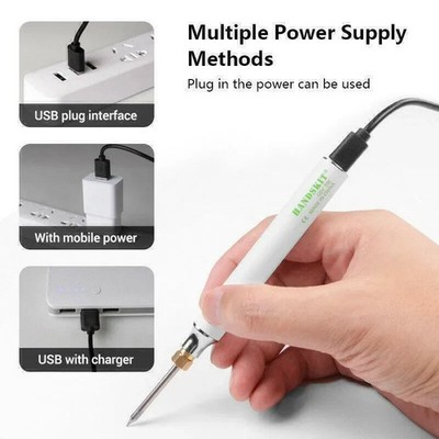 Portable HANDSKIT USB Soldering Iron 5V 8W Electric Soldering Iron Q2P7