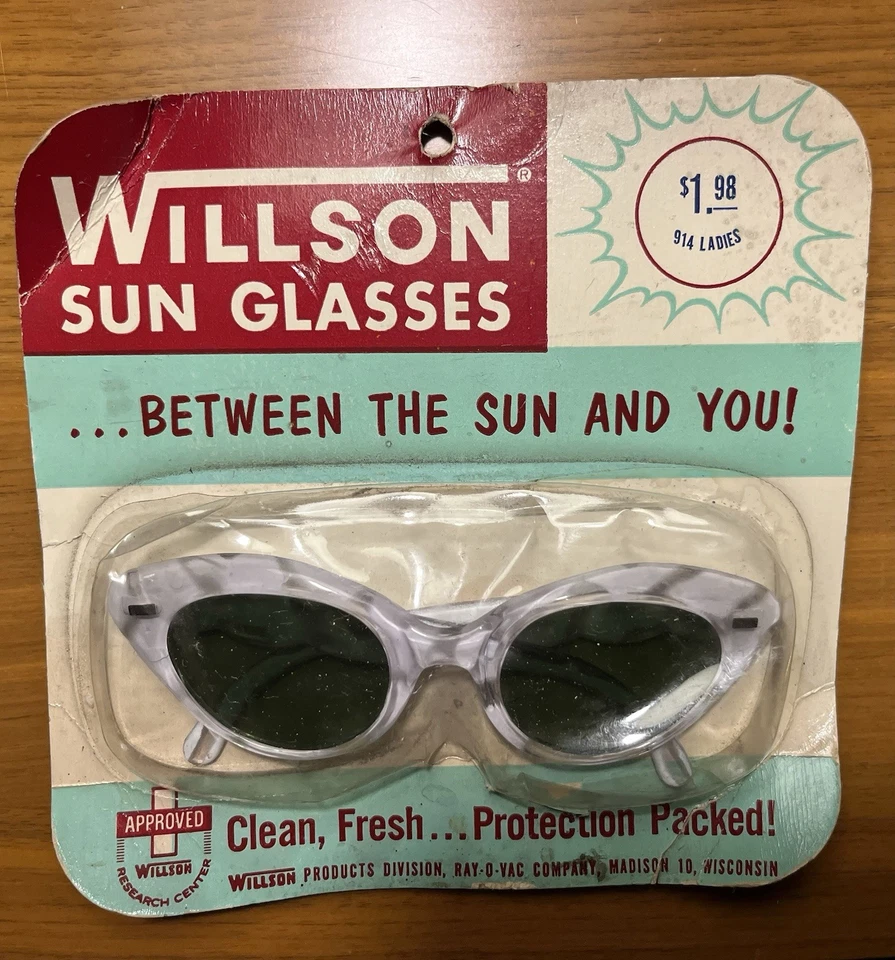 Gafas de sol Cat-eye vintage de los años 50: Willson muy raras en el paquete original Foto 2 de 4