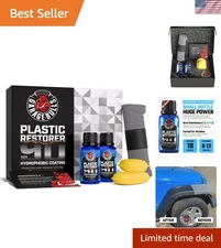 Car Plastic Restorer & Hydrophobic Trim Ceramic Coating Kit - 2 Pack