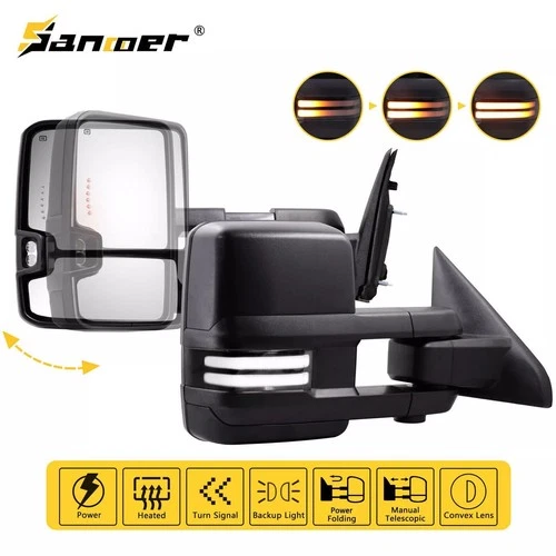 Power Fold Towing Mirrors LED Switchback Signal For 2010-2018 Ram 1500 2500 3500