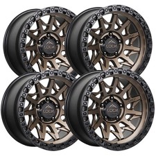 Set Of 4 Lock Off-road Lunatic 20x9 5x5 0mm Bronze Wheels Rims 20 Inch