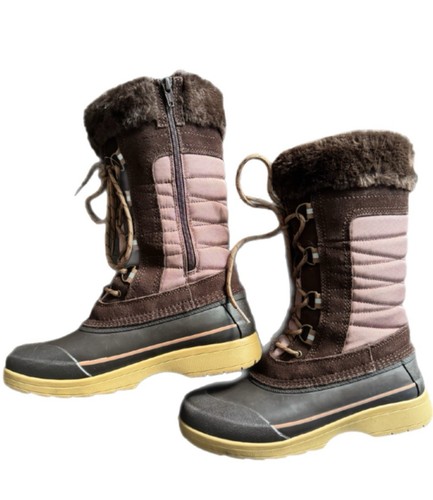 Mauve Quartz Squall Boots womens sz 8B insulated Lands’ End - Picture 1 of 4