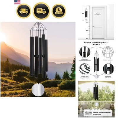 Large Wind Chimes Outdoor Deep Tone Garden Decor Sympathetic Memorial 36 Inch