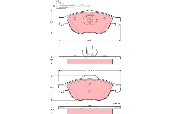 TRW GDB1337 BremsklöTze, BremsbeläGe FüR Alfa Romeo 156 (932_)-image