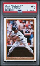PSA 9 MINT 1987 TOPPS ALL-STAR GLOSSY 60 RICKEY HENDERSON #21 YANKEES 84381 B156