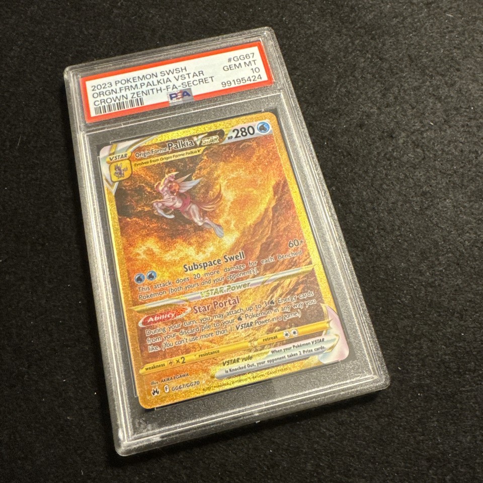 PSA 10 - ORIGIN FORME PALKIA VSTAR #GG67 SECRET - 2023 POKEMON CROWN ...