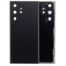Samsung Back Cover Glass with Lens Black For Galaxy S22 Ultra