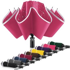 Inverted Umbrella Large Windproof Umbrellas for Rain Sun Travel Umbrella Comp...