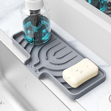 Sponge Holder for Kitchen Sink, Dish Sponge Holder Soap Tray with Drain, Bathr