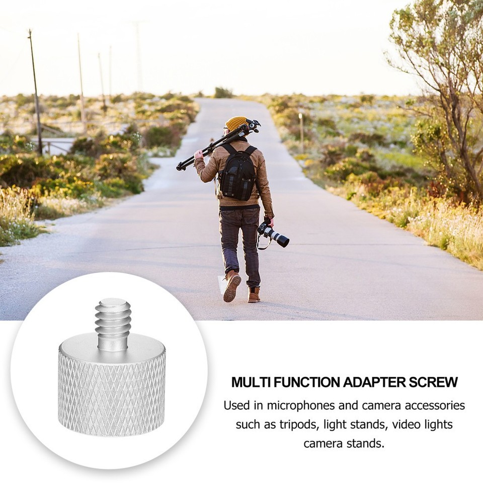 2pcs 5/8 to 1/4 Adapters Practical Microphone Stands Thread Screw ...