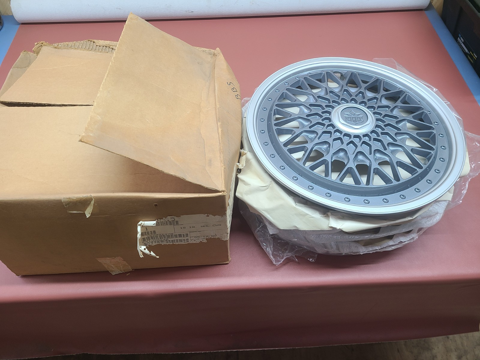 BBS Style Vintage Aftermarket Hubcaps 15" Hubcap Wheel Cover